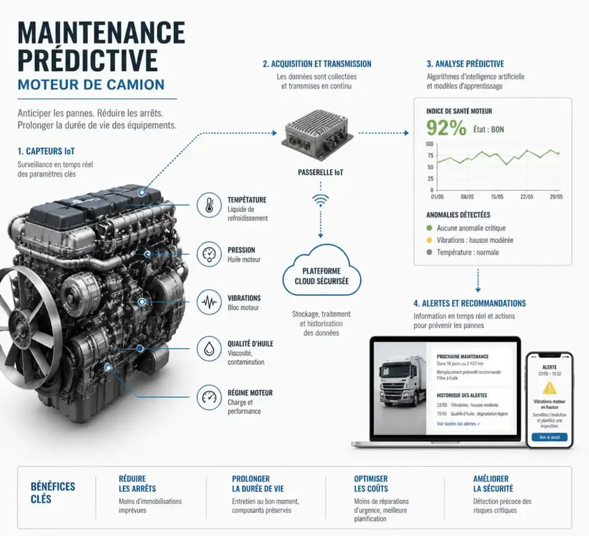 Maintenance prédictive et capteurs IoT dans le secteur du transport