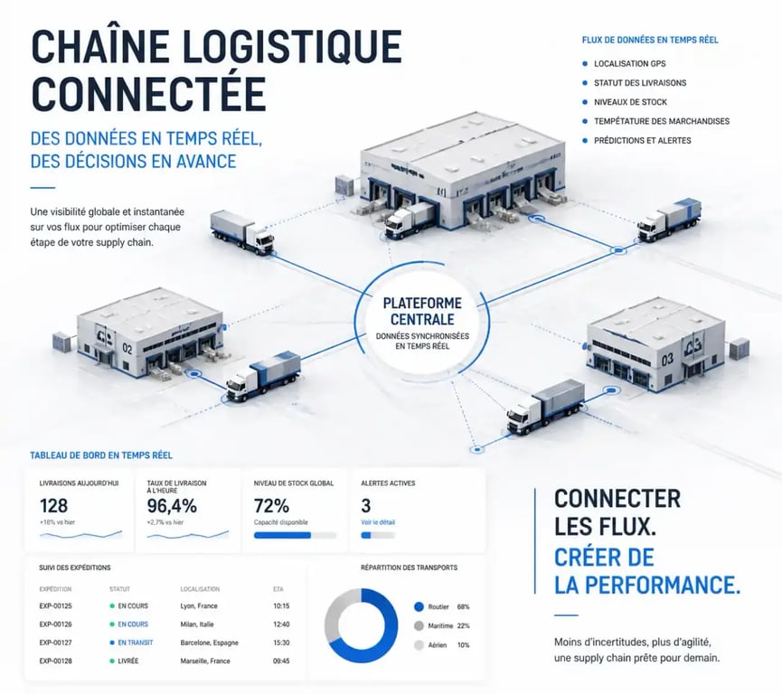 Digitalisation transport et flux de données logistiques en temps réel